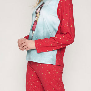 Pigiama donna Santoro Gorjuss 55530 con stelline