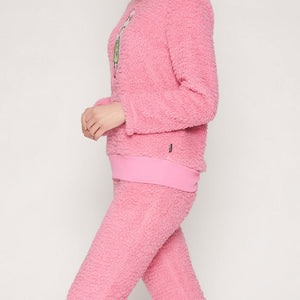 Pigiama donna Santoro Gorjuss 55534 pile sherpa rosa