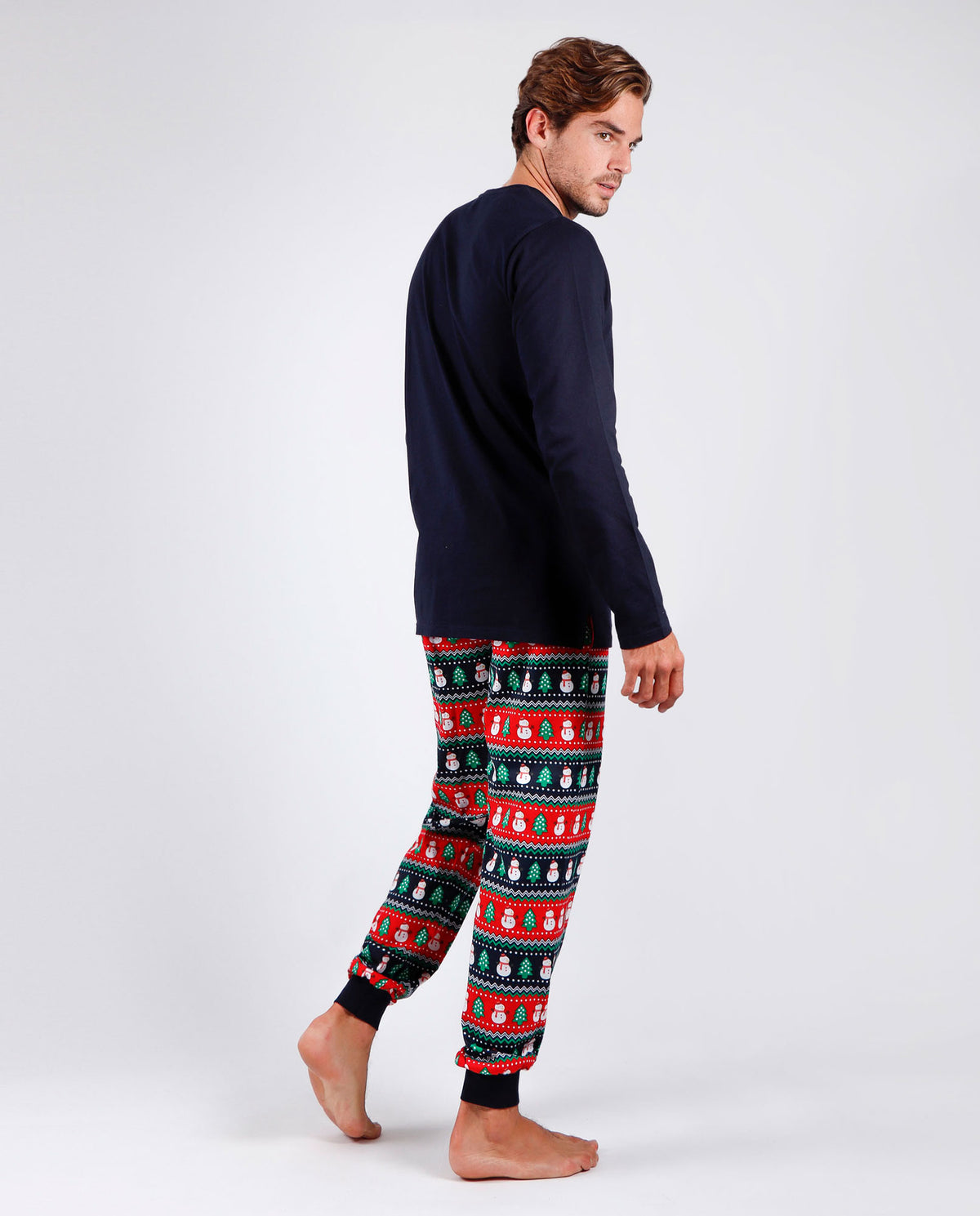 Pigiama uomo natalizio Admas 55557 caldo cotone blu
