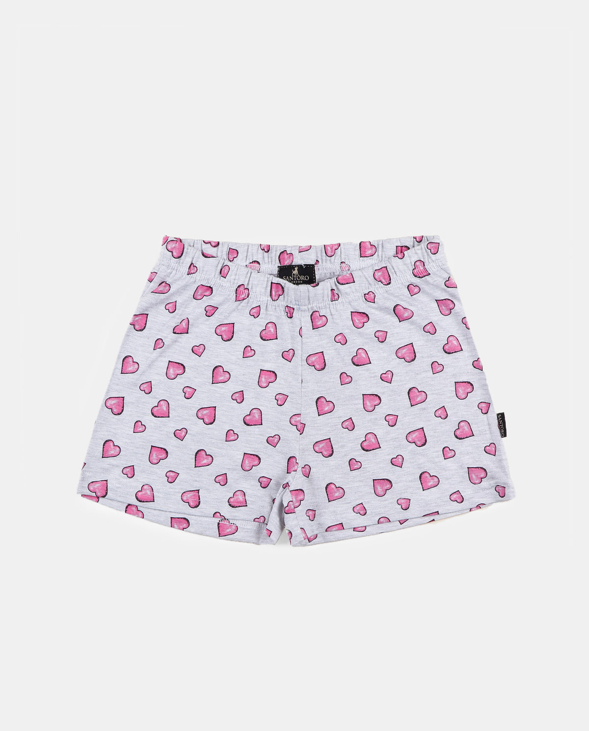 Pigiama bambina corto Santoro Gorjuss 55576 mezza manica cuoricini