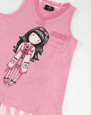 Pigiama bambina corto Santoro Gorjuss 55579 rosa