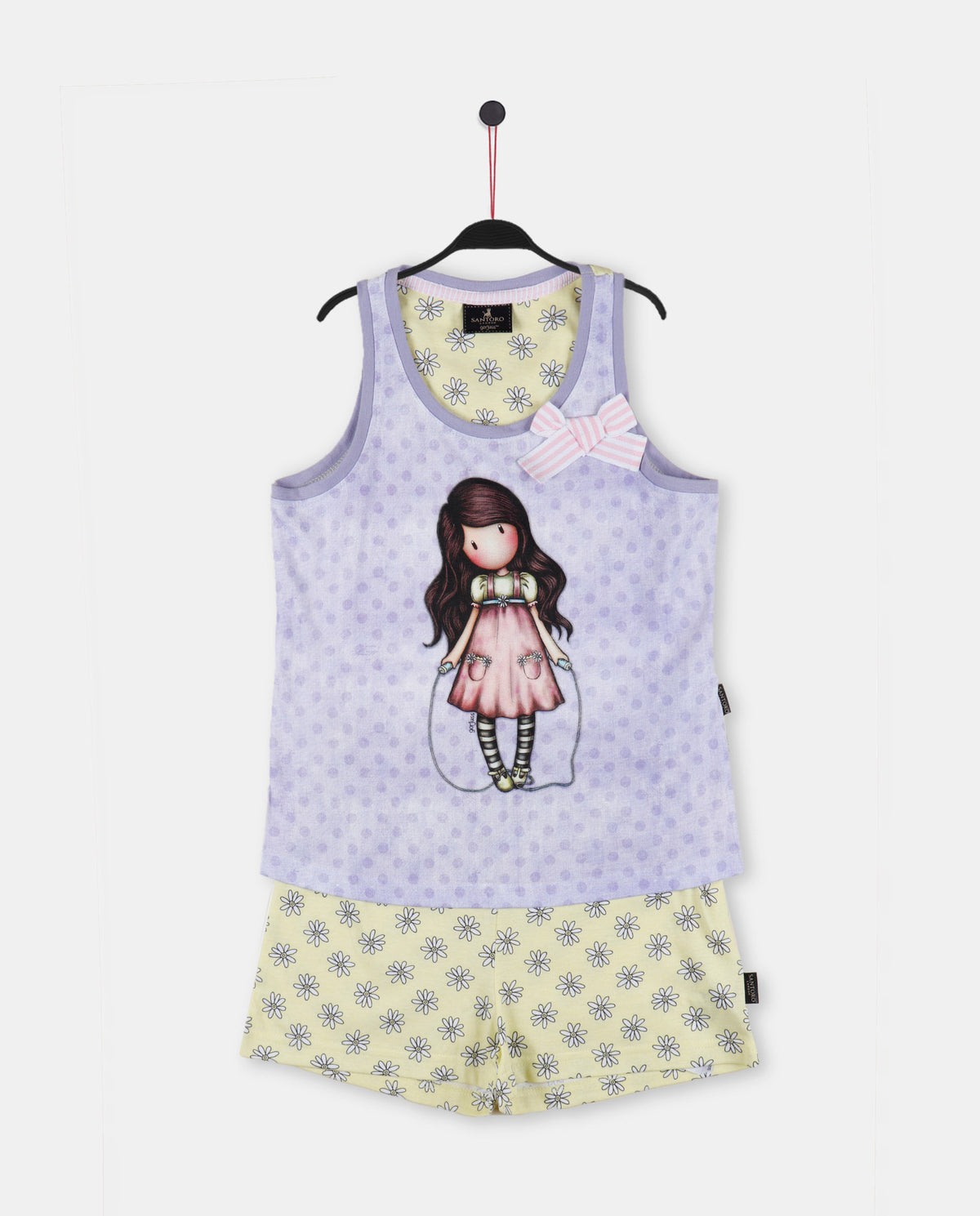 Pigiama bambina corto Santoro Gorjuss 55582 malva