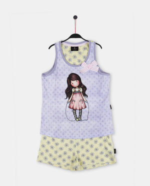 Pigiama bambina corto Santoro Gorjuss 55582 malva