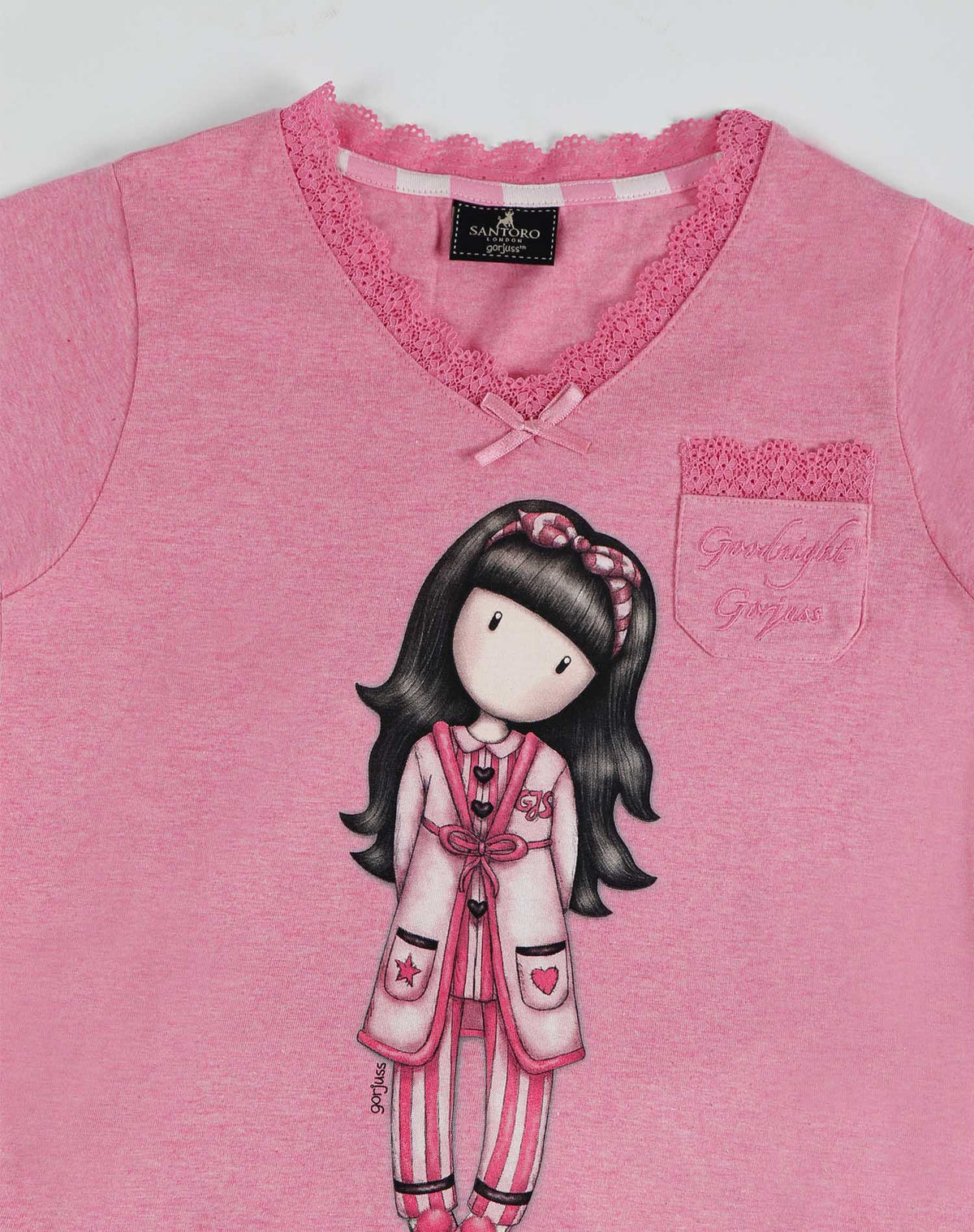 Pigiama bambina corto mezza manica Santoro Gorjuss 55585 rosa