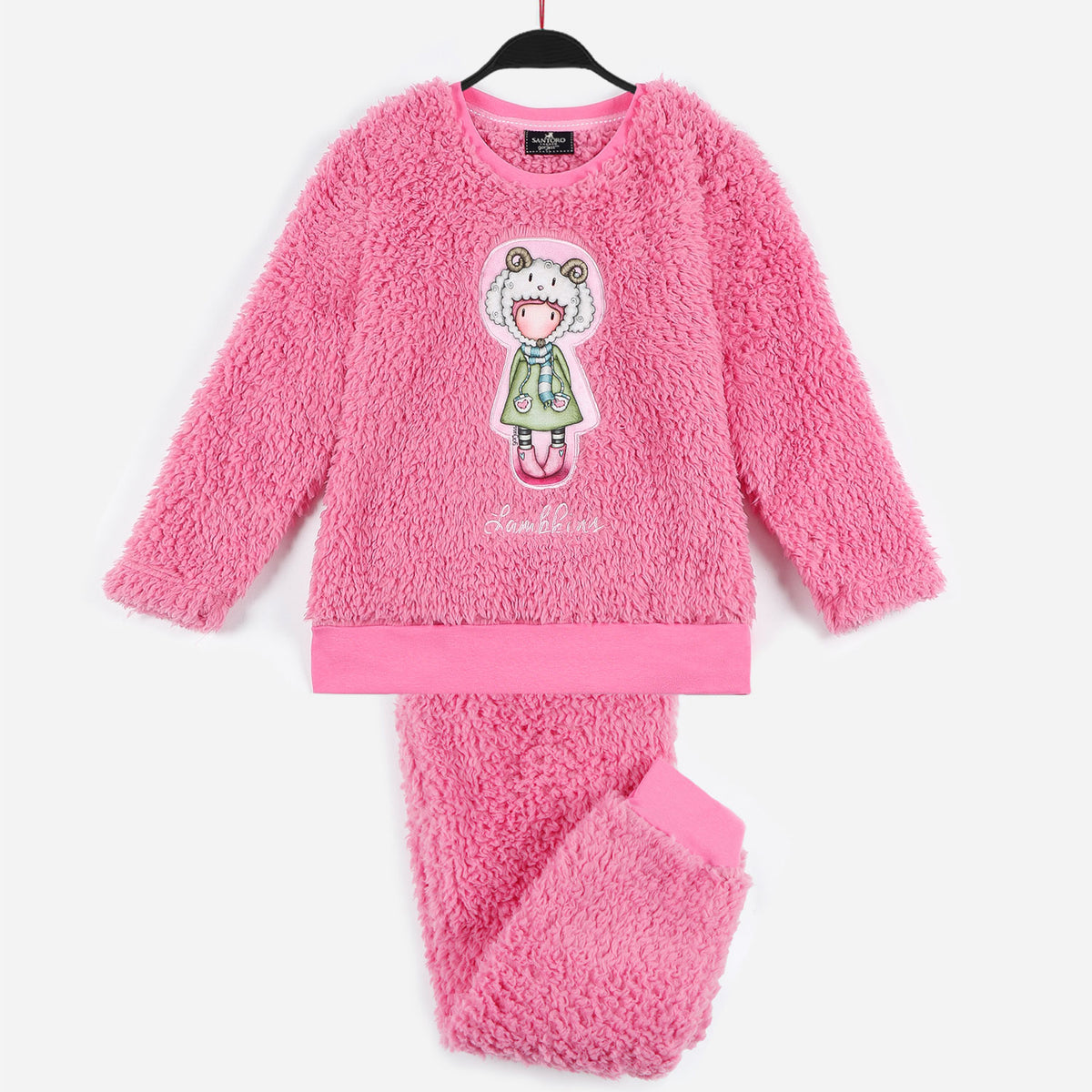 Pigiama bambina Santoro Gorjuss 55595 pile sherpa rosa