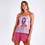 Pigiama donna estivo Santoro Gorjuss 55609 rosa