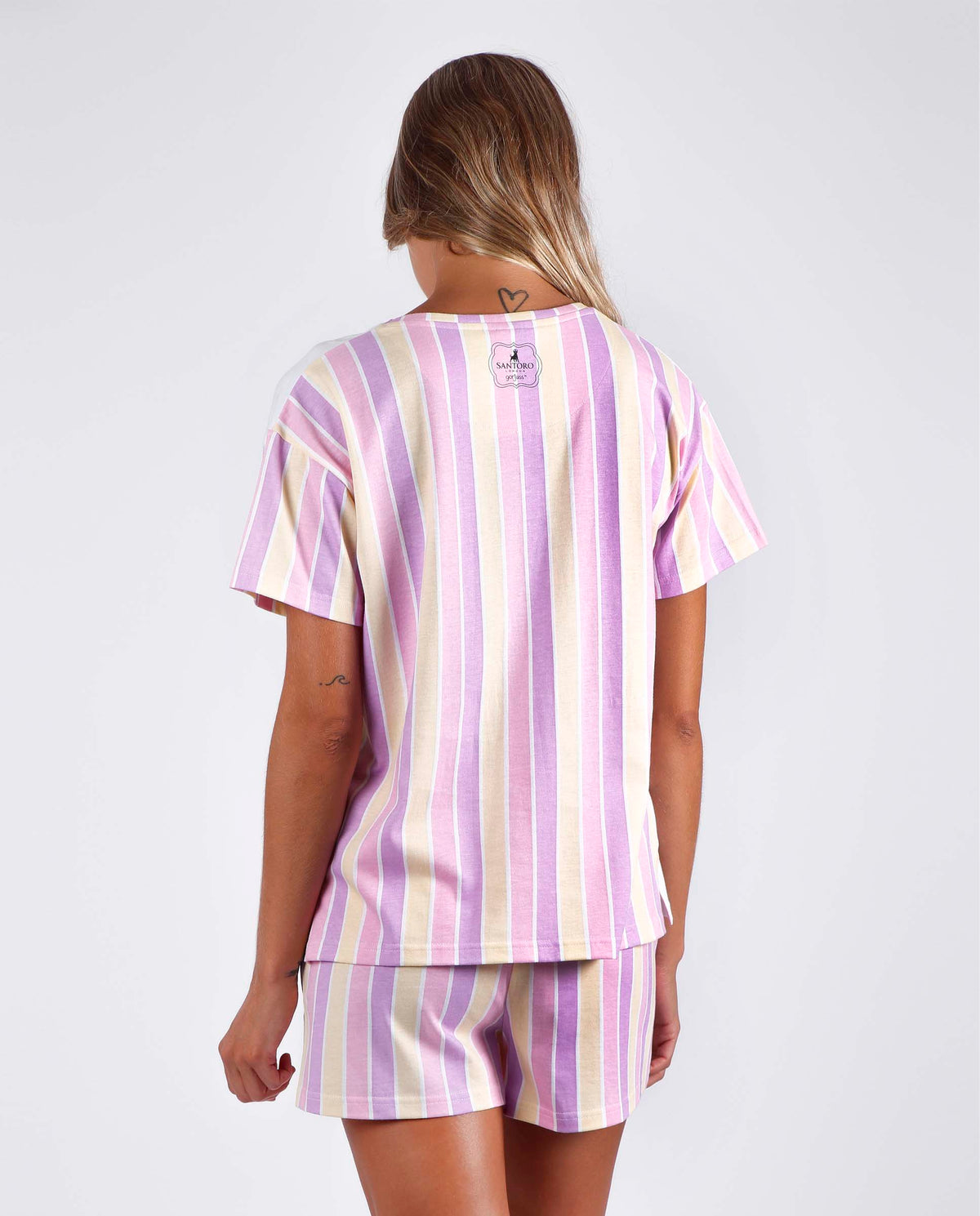Pigiama donna estivo Santoro Gorjuss 55612 cotone bianco