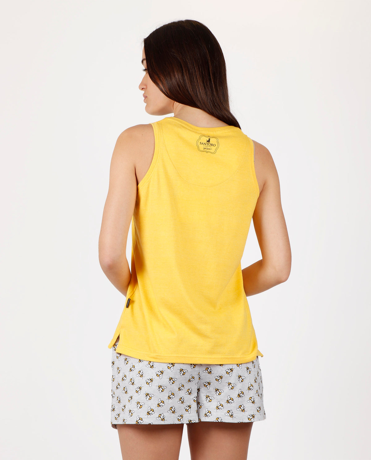 Pigiama donna Santoro Gorjuss 55618 cotone giallo ape