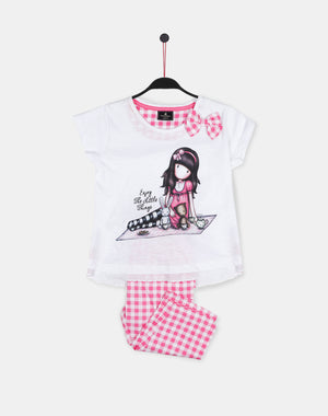Pigiama bambina estivo Santoro Gorjuss 55620 rosa