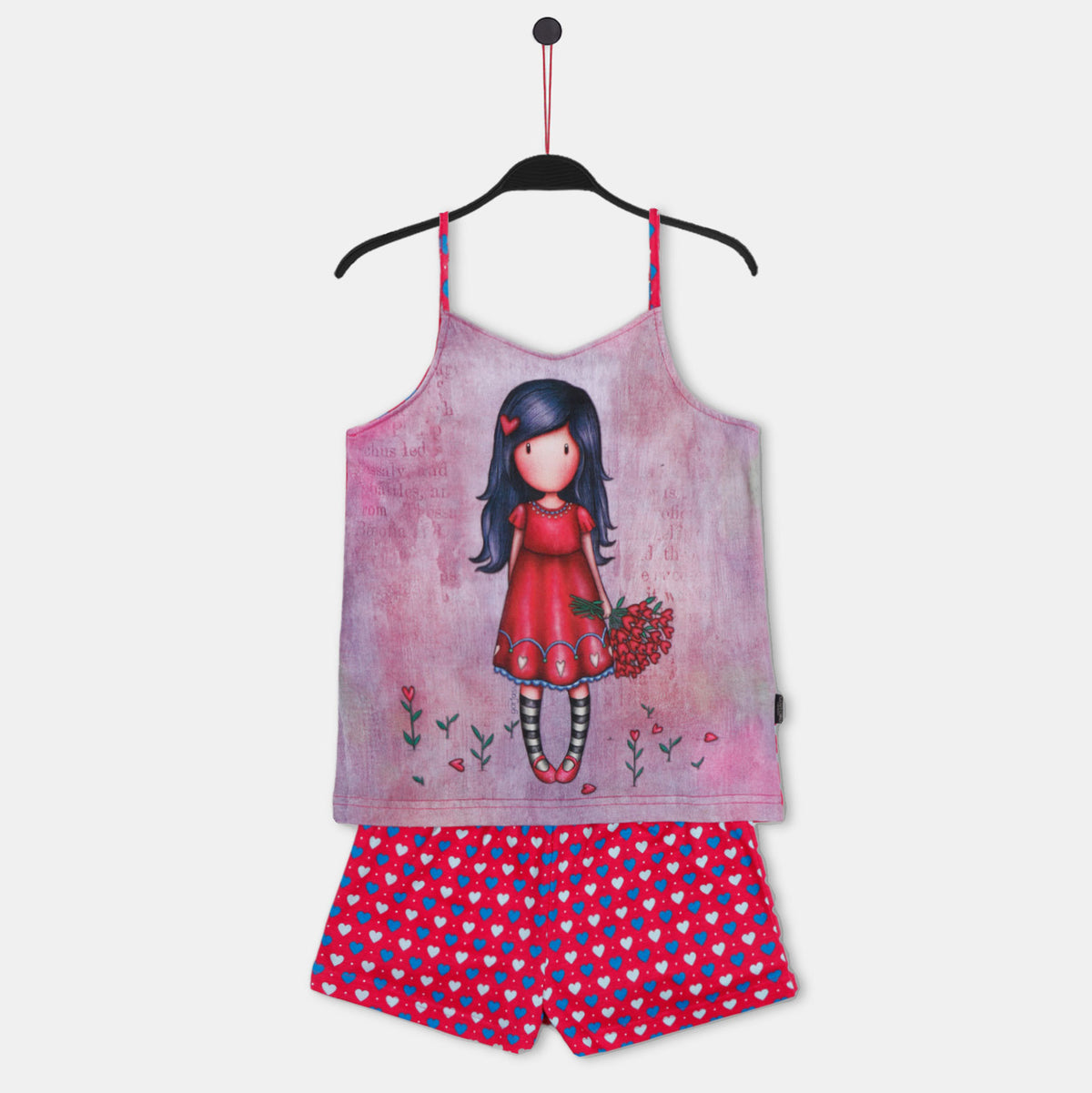 Pigiama estivo bimba Santoro Gorjuss 55625 rosa