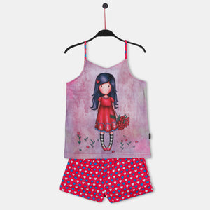 Pigiama estivo bimba Santoro Gorjuss 55625 rosa