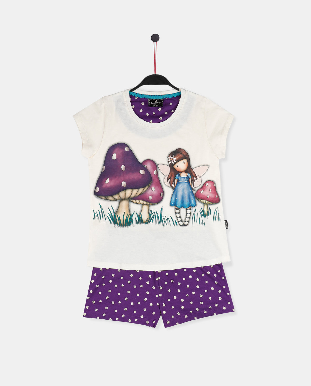 Pigiama bambina estivo Santoro Gorjuss 55629 cotone viola