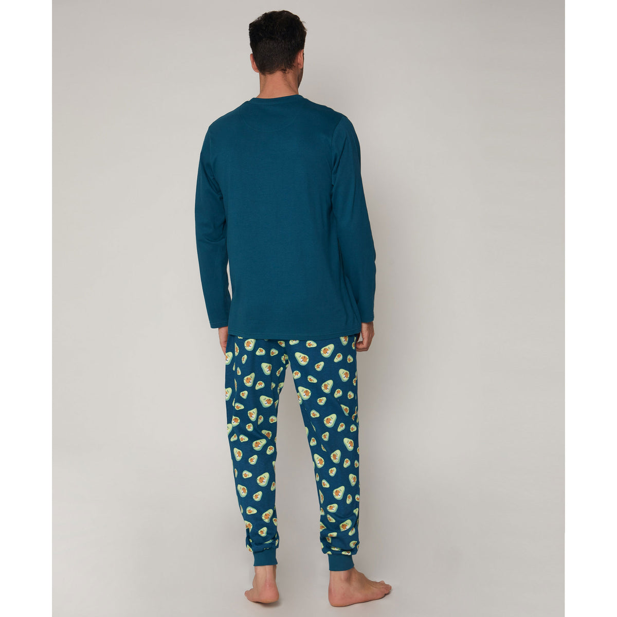 Pigiama uomo caldo cotone Mr. Wonderful 55712 verde petrolio