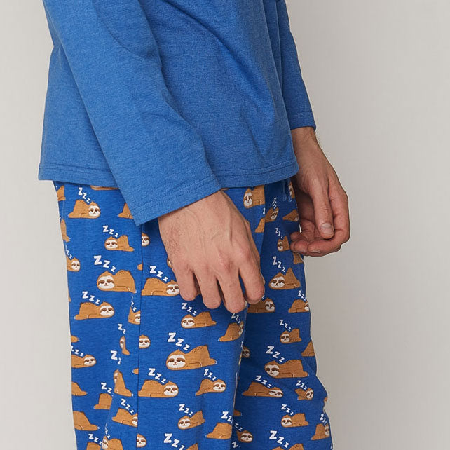 Pigiama uomo caldo cotone Mr. Wonderful 55713 con orso