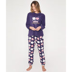 Pigiama donna Mr. Wonderful 55776 micropile blu