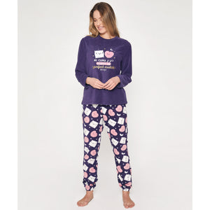 Pigiama donna Mr. Wonderful 55776 micropile blu