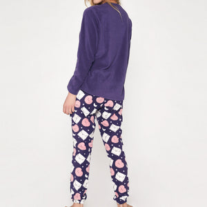 Pigiama donna Mr. Wonderful 55776 micropile blu