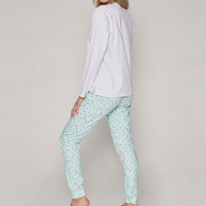 Pigiama donna caldo cotone Mr. Wonderful 55777 unicorno