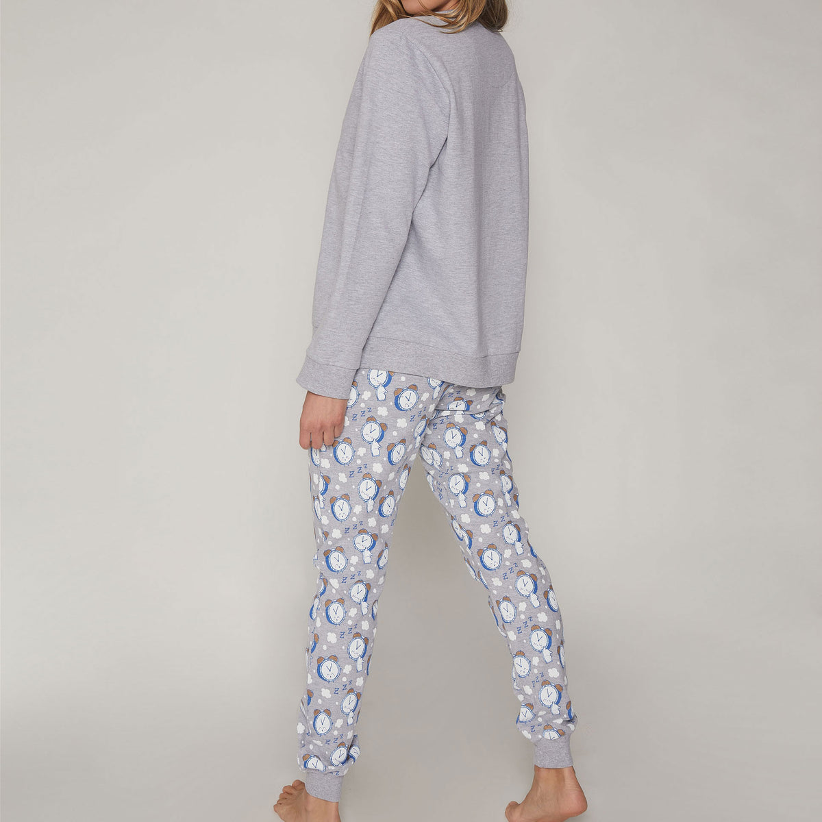 Pigiama donna Mr. Wonderful 55778 caldo invernale grigio