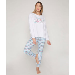 Pigiama donna caldo cotone bici Admas 55797 