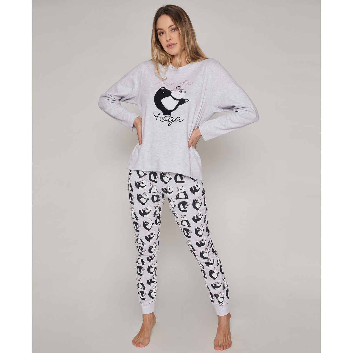 Pigiama donna cotone interlock panda Admas 55805