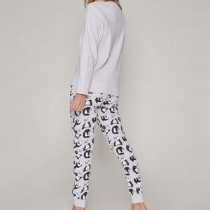 Pigiama donna cotone interlock panda Admas 55805