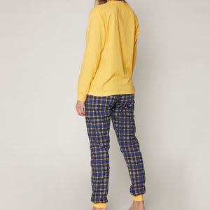 Pigiama donna caldo cotone giallo Admas 55841