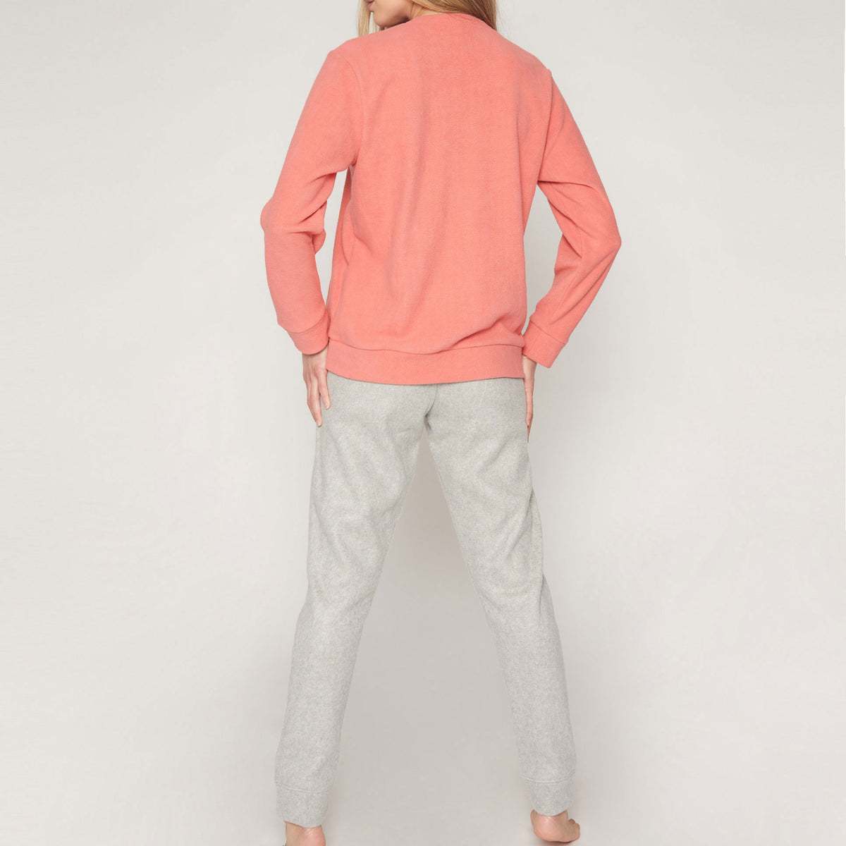 Pigiama donna maglia in pile corallo Admas 55862