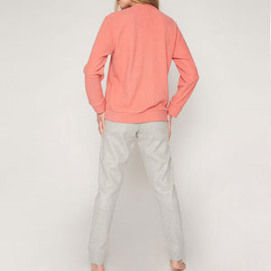Pigiama donna maglia in pile corallo Admas 55862