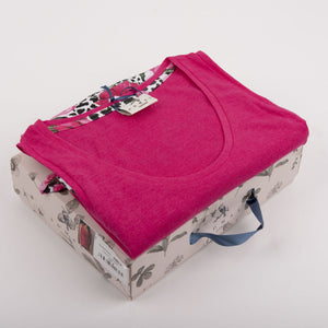 Pigiama donna canotta corto estivo Admas 55882 cotone fucsia