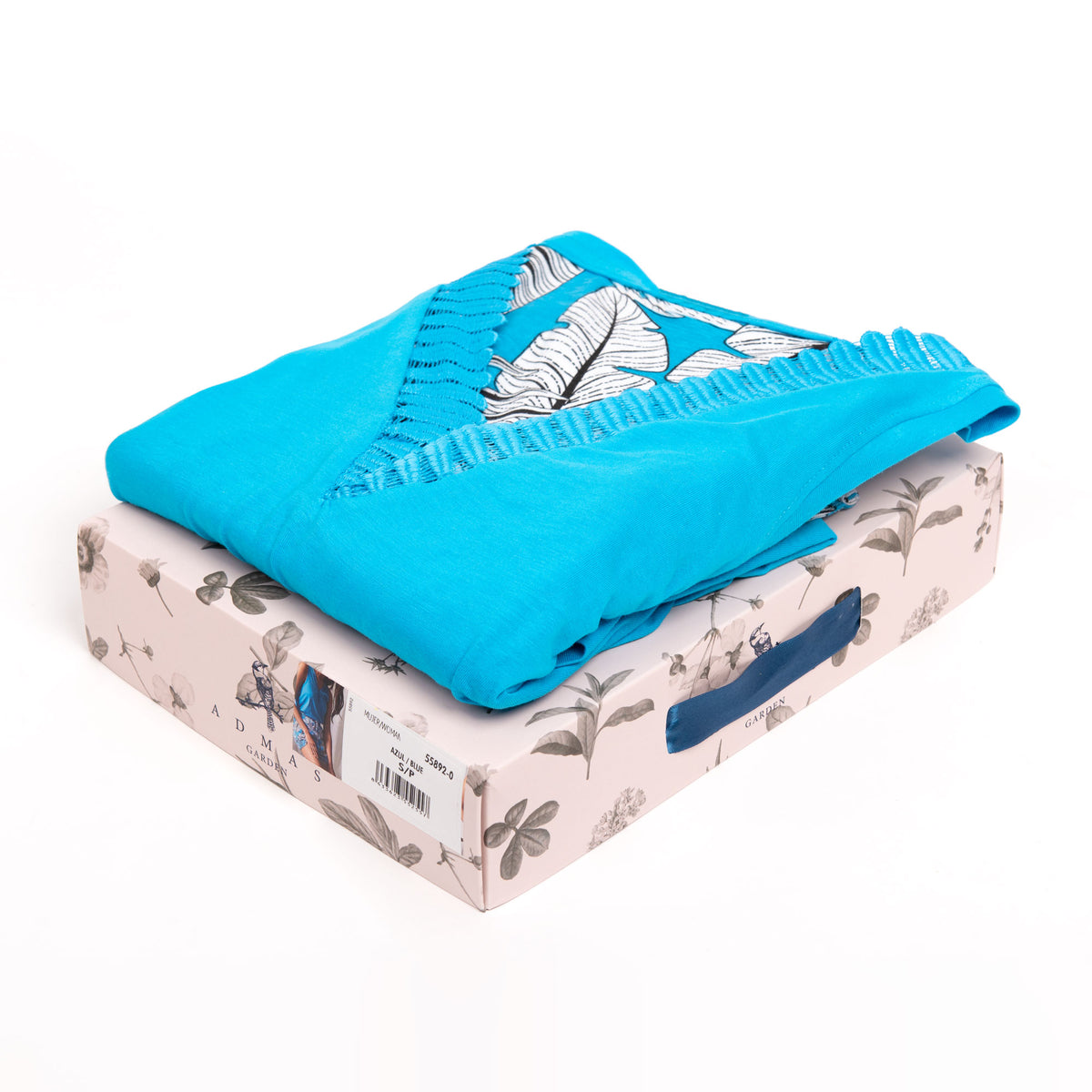 Pigiama donna estivo corto Admas 55892 cotone azzurro