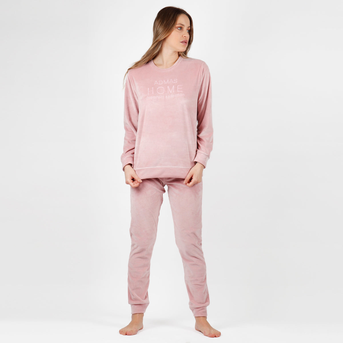 Pigiama donna invernale in vellutino Admas 56192