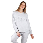 Pigiama donna autunno inverno grigio Admas 56228 velluto