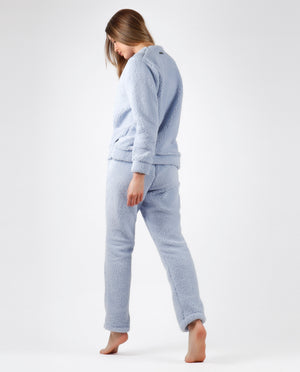 Pigiama donna Santoro Gorjuss 56605 pile sherpa celeste