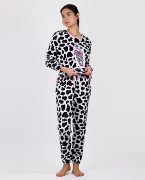 Pigiama donna Santoro Gorjuss 56610 caldo pile maculato