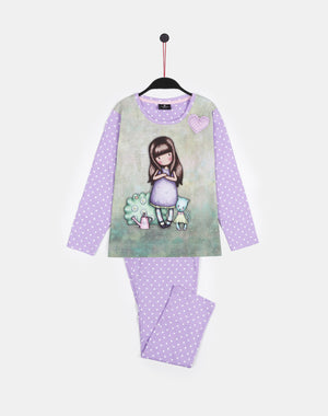 Pigiama bambina Santoro Gorjuss cotone 56620 lilla