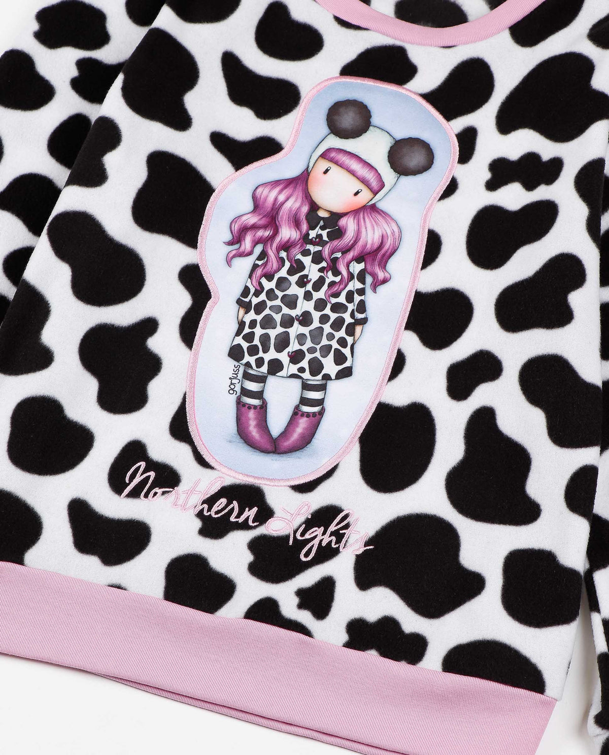 Pigiama bambina pile maculato e rosa bambolina Santoro Gorjuss 56627
