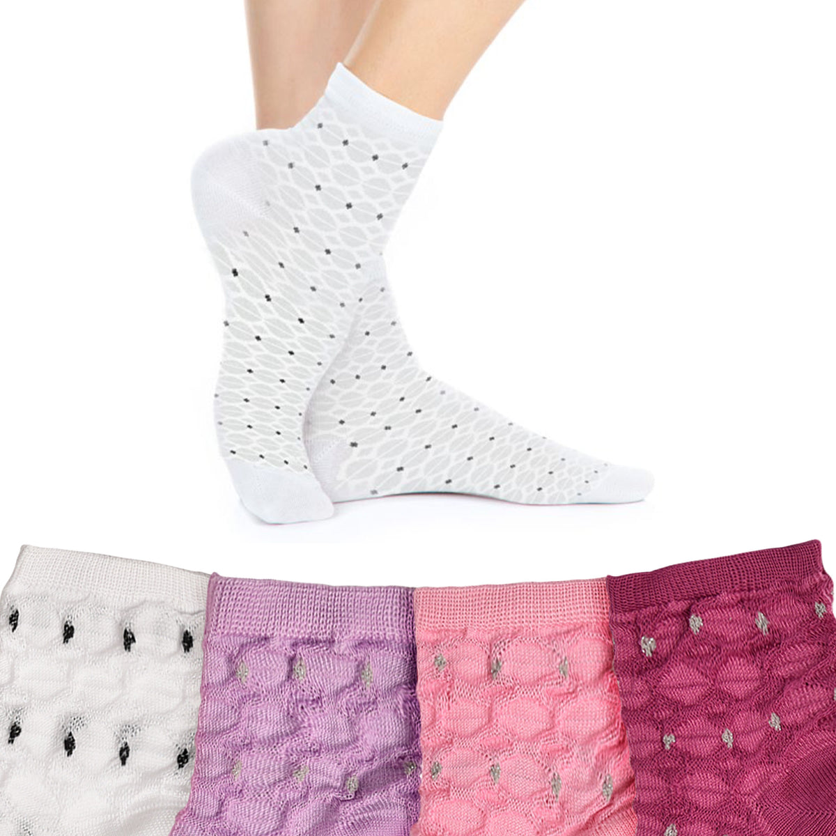 Calzini donna cotone elasticizzato 5688 Meritex 4 paia