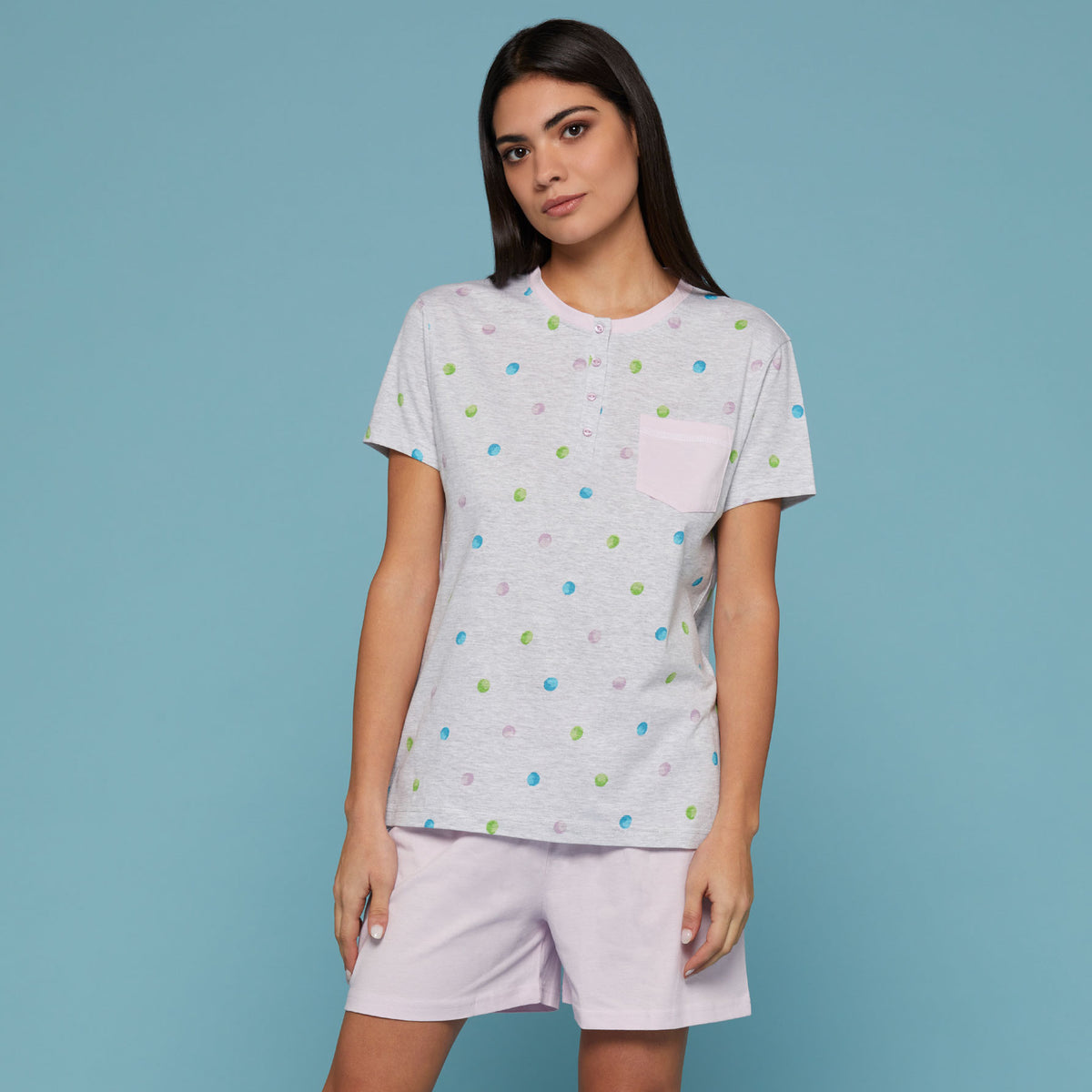 Pigiama donna estivo corto Cippi 5707 cotone