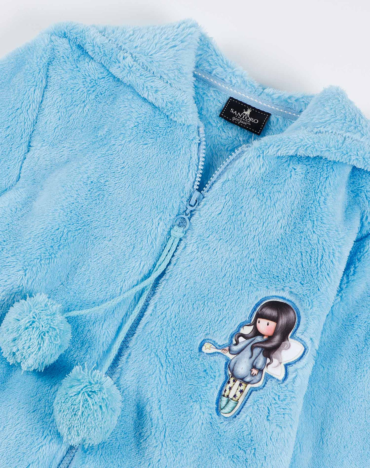 Giacca camera bambina celeste pile sherpa Santoro Gorjuss 57417