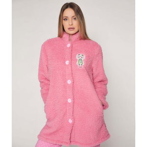 Giacca camera donna Santoro Gorjuss 57419 pile sherpa rosa