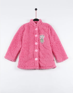 Giacca camera bimba Santoro Gorjuss 57420 pile sherpa rosa