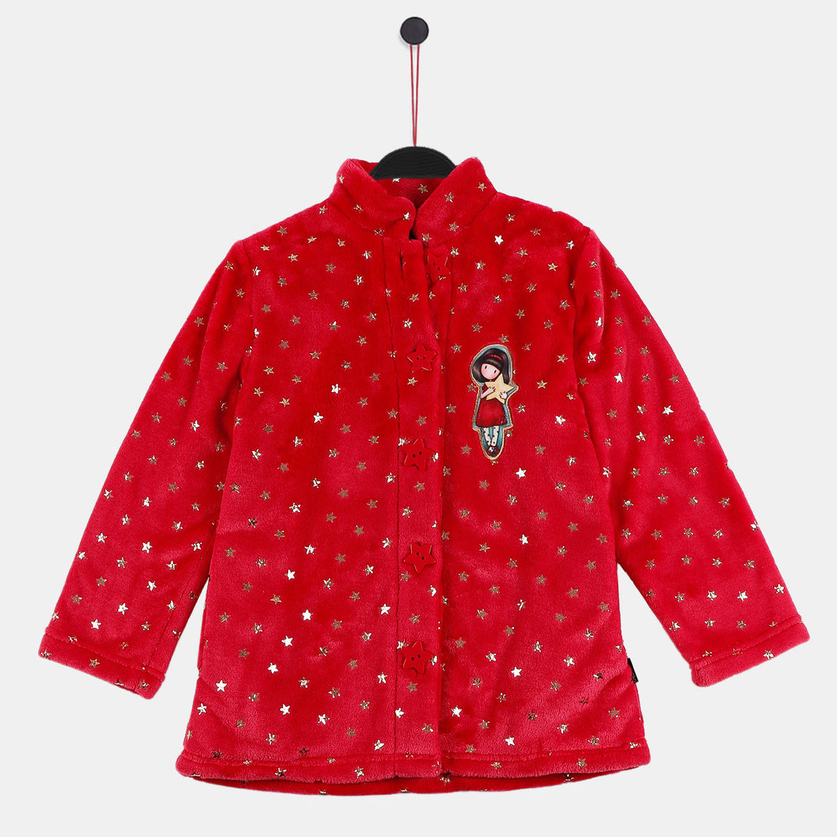 Giacca camera bimba Santoro Gorjuss 57422 pile sherpa con stelline