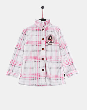 Giacca camera bimba Santoro Gorjuss 57424 aperta pile scozzese