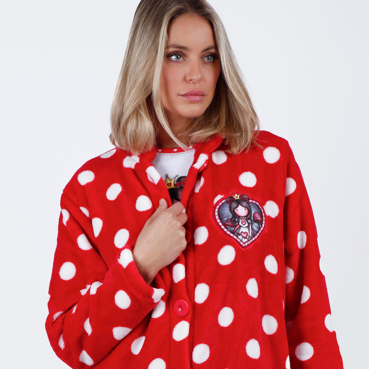 Vestaglia donna Santoro Gorjuss 57538 caldo pile coral