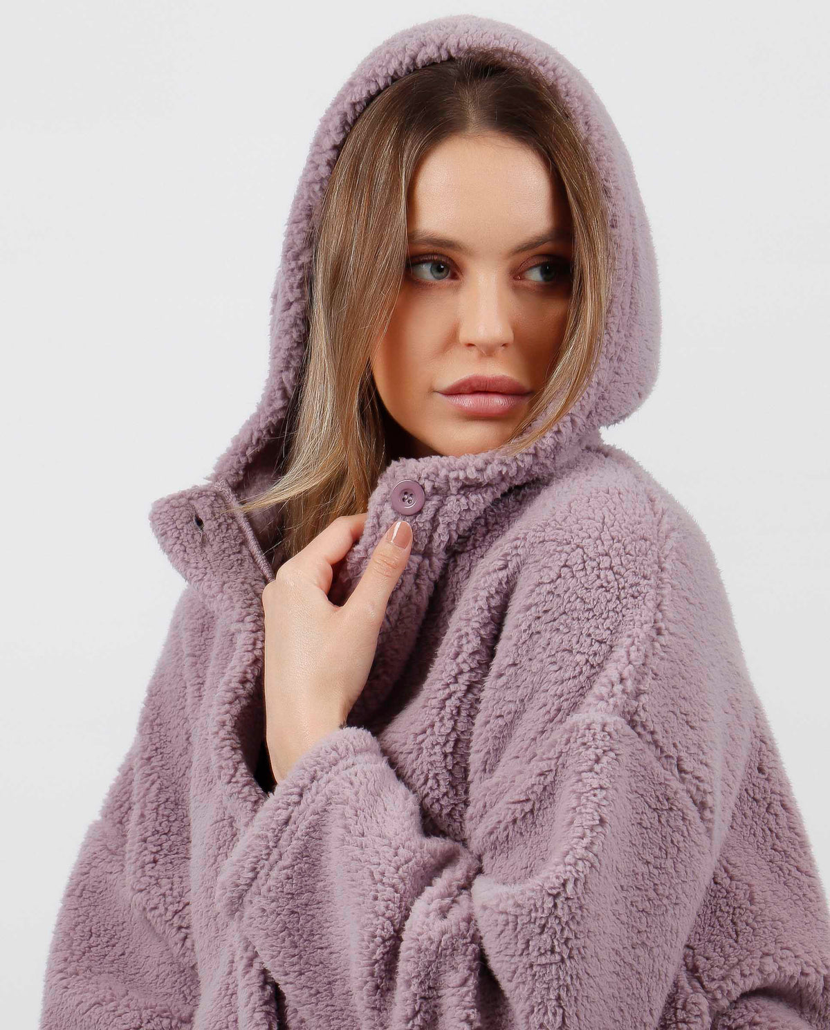 Giacca da camera donna con cappuccio rosa Admas 57542