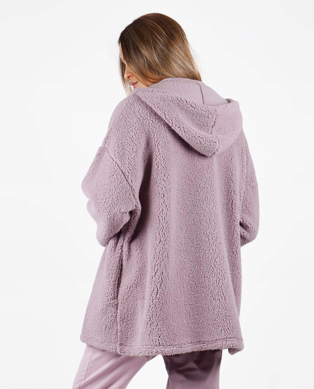 Giacca da camera donna con cappuccio rosa Admas 57542