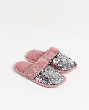 Pantofole donna eco pelliccia paiette girabrilla Admas 59100