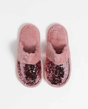 Pantofole donna eco pelliccia paiette girabrilla Admas 59100