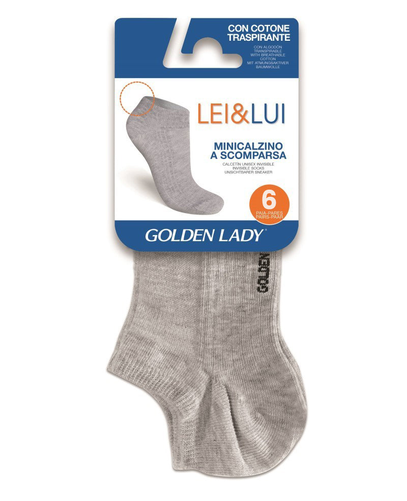 Minicalze Golen Lady 34UUU unisex cotone traspirante 6 paia